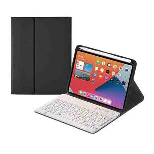 HK006 Square Keys Detachable Bluetooth Keyboard Leather Tablet Case with Holder for iPad mini 6(Black+White)