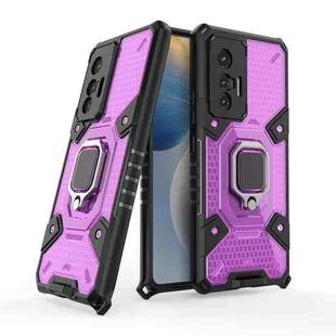 For vivo X70 Space PC+TPU Shockproof Case with Ring Holder(Purple)