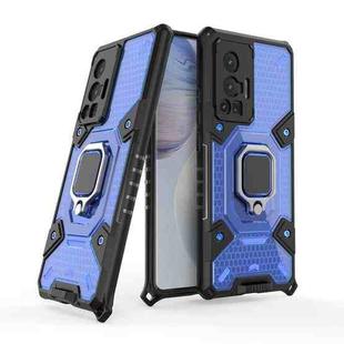 For vivo X70 Pro Space PC+TPU Shockproof Case with Ring Holder(Blue)