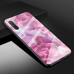 For Xiaomi Mi CC9 Marble Glass Protective Case(Red)