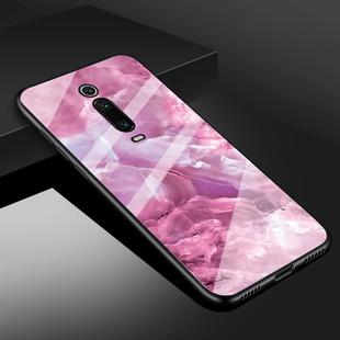 For Xiaomi Redmi K20 Marble Glass Protective Case(Red)