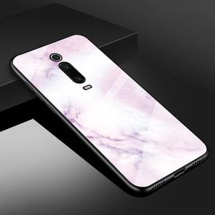 For Xiaomi Redmi K20 Marble Glass Protective Case(Pink)