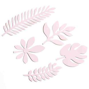 10 in 1 Creative Paper Cutting Shooting Props Tree Leaves Papercut Jewelry Cosmetics Background Photo Photography Props(Light Pink)