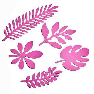 10 in 1 Creative Paper Cutting Shooting Props Tree Leaves Papercut Jewelry Cosmetics Background Photo Photography Props(Rose Red)