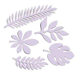 10 in 1 Creative Paper Cutting Shooting Props Tree Leaves Papercut Jewelry Cosmetics Background Photo Photography Props(Light Purple)