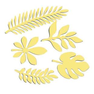 10 in 1 Creative Paper Cutting Shooting Props Tree Leaves Papercut Jewelry Cosmetics Background Photo Photography Props(Lemon Yellow)