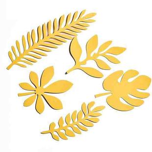 10 in 1 Creative Paper Cutting Shooting Props Tree Leaves Papercut Jewelry Cosmetics Background Photo Photography Props(Orange Yellow)