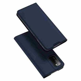 For Samsung Galaxy A03s (164.2mm) DUX DUCIS Skin Pro Series Horizontal Flip PU + TPU Leather Case with Holder & Card Slots(Blue)