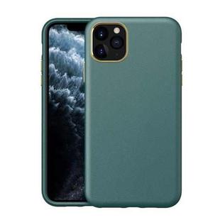 Electroplating Leather Texture PC + TPU Shockproof Case For iPhone 11 Pro Max(Green)