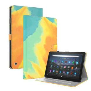 For Amazon Fire HD 8 2020 Watercolor Pattern Skin Feel Magnetic Horizontal Flip PU Leather Case with Holder & Card Slots & Photo Frame & Sleep / Wake-up Function(Autumn Leaves)