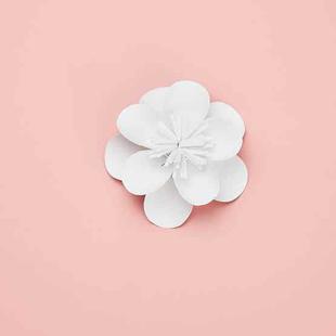 Peach Blossom Creative Paper Cutting Shooting Props Flowers Papercut Jewelry Cosmetics Background Photo Photography Props(White)