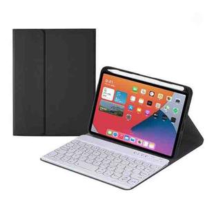 HY006 Round Keys Detachable Bluetooth Keyboard Leather Tablet Case with Holder for iPad mini 6(Black)