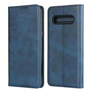 For LG V60 ThinQ 5G Calf Texture Magnetic Horizontal Flip Leather Case with Holder & Card Slots & Wallet(Blue)