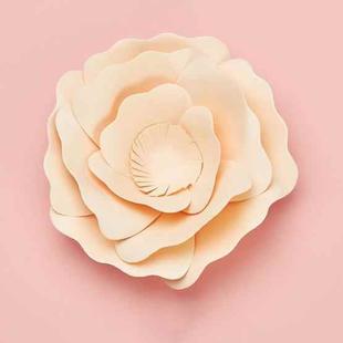 Peony Creative Paper Cutting Shooting Props Flowers Papercut Jewelry Cosmetics Background Photo Photography Props(Champagne)