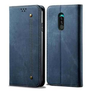 For Xiaomi Redmi 8 Denim Texture Casual Style Horizontal Flip Leather Case with Holder & Card Slots & Wallet(Blue)