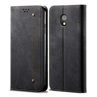 For Xiaomi Redmi 8A Denim Texture Casual Style Horizontal Flip Leather Case with Holder & Card Slots & Wallet(Black)