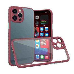 For iPhone 13 Pro Max Michelin Tires Texture Acrylic + TPU Shockproof Protective Case (Dark Red)