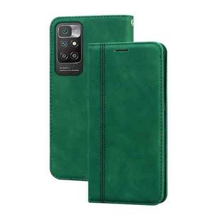 For Xiaomi Redmi 10 Frosted Business Magnetic Horizontal Flip PU Leather Case with Holder & Card Slot & Lanyard(Green)