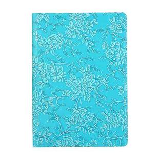 360 Degree Rotating Grape Texture Leather Case with Holder For iPad 4 / 3 / 2(Blue)