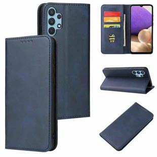 For Samsung Galaxy A32 5G Calf Texture Magnetic Horizontal Flip Leather Case with Holder & Card Slots & Wallet(Blue)