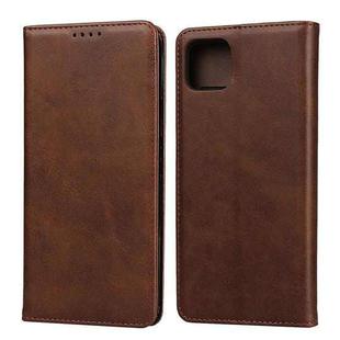 For Google Pixel 4 XL Calf Texture Magnetic Horizontal Flip Leather Case with Holder & Card Slots & Wallet(Brown)
