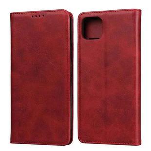 For Google Pixel 4 Calf Texture Magnetic Horizontal Flip Leather Case with Holder & Card Slots & Wallet(Red)
