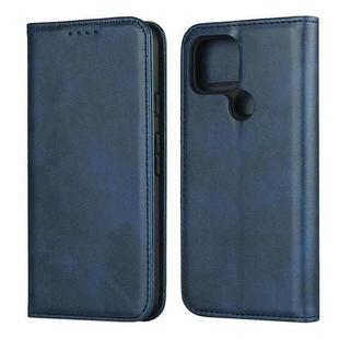 For Google Pixel 5 Calf Texture Magnetic Horizontal Flip Leather Case with Holder & Card Slots & Wallet(Blue)