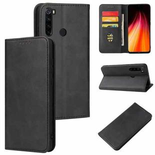 For Xiaomi Redmi Note 8 Calf Texture Magnetic Horizontal Flip Leather Case with Holder & Card Slots & Wallet(Black)
