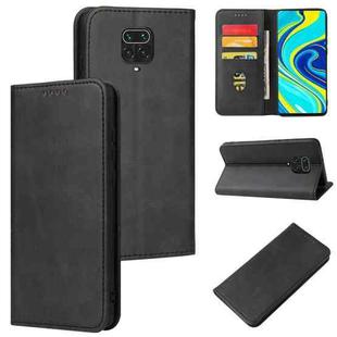 For Xiaomi Redmi Note 9 Pro Calf Texture Magnetic Horizontal Flip Leather Case with Holder & Card Slots & Wallet(Black)