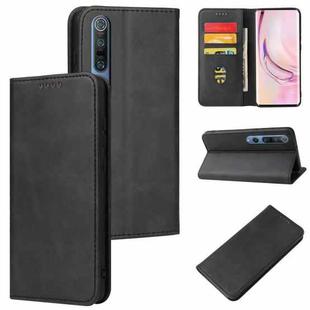 For Xiaomi Mi 10 Pro Calf Texture Magnetic Horizontal Flip Leather Case with Holder & Card Slots & Wallet(Black)