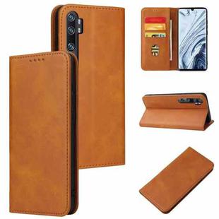 For Xiaomi Mi Note 10 Pro Calf Texture Magnetic Horizontal Flip Leather Case with Holder & Card Slots & Wallet(Khaki)