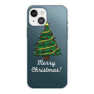 For iPhone 13 mini Christmas Series Transparent TPU Protective Case (Small Christmas Tree)