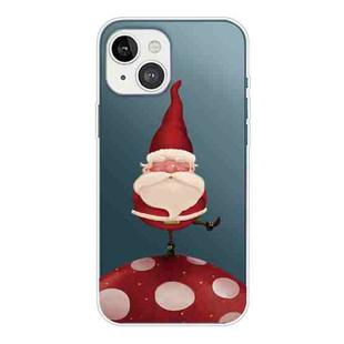For iPhone 13 Christmas Series Transparent TPU Protective Case(Acrobatic Snowman)