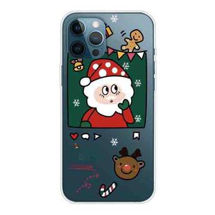 For iPhone 13 Pro Christmas Series Transparent TPU Protective Case (Page Old Man)