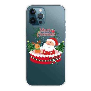 For iPhone 13 Pro Christmas Series Transparent TPU Protective Case (Gift Box Old Man)