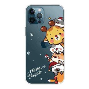 For iPhone 13 Pro Christmas Series Transparent TPU Protective Case (Multiple Animals)