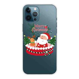 For iPhone 13 Pro Max Christmas Series Transparent TPU Protective Case (Gift Box Old Man)