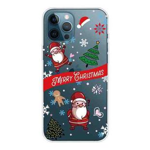 For iPhone 13 Pro Max Christmas Series Transparent TPU Protective Case (Question Mark Old Man)