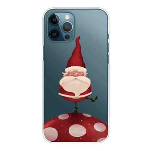 For iPhone 13 Pro Max Christmas Series Transparent TPU Protective Case (Acrobatic Snowman)