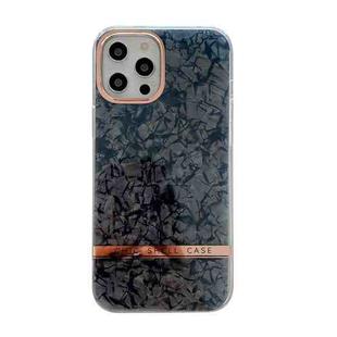 For iPhone 13 Shell Texture Electroplating IMD TPU Shockproof Case(Black)