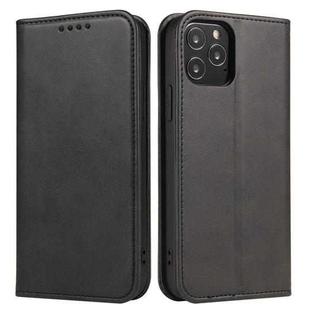 For iPhone 12 mini Calf Texture Magnetic Horizontal Flip Leather Case with Holder & Card Slots & Wallet (Black)
