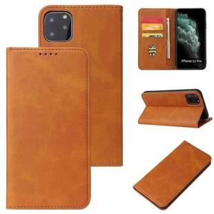 Calf Texture Magnetic Horizontal Flip Leather Case with Holder & Card Slots & Wallet For iPhone 11(Yellow)