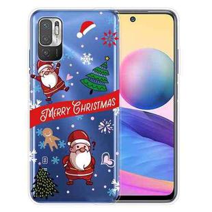 For Xiaomi Redmi Note 10 5G Christmas Series Transparent TPU Protective Case(Question Mark Old Man)