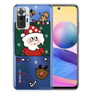 For Xiaomi Redmi Note 10 Pro 4G Christmas Series Transparent TPU Protective Case(Page Old Man)