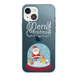 Christmas Series Transparent TPU Protective Case For iPhone 13(Crystal Ball)