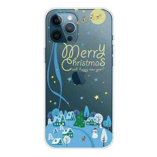 For iPhone 13 Pro Christmas Series Transparent TPU Protective Case (Ice-snow World)