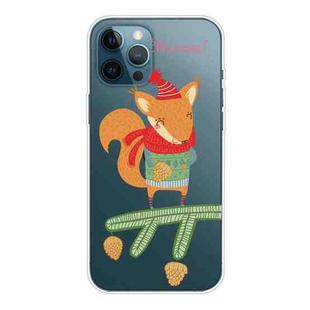 For iPhone 13 Pro Christmas Series Transparent TPU Protective Case (Fox)