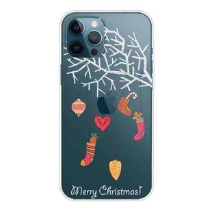 For iPhone 13 Pro Max Christmas Series Transparent TPU Protective Case (White Tree Gift)