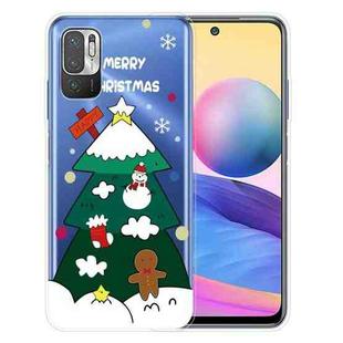 For Xiaomi Redmi Note 10 5G Christmas Series Transparent TPU Protective Case(Three-tier Christmas Tree)