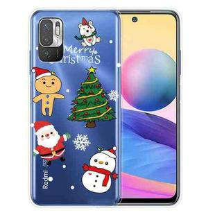 For Xiaomi Redmi Note 10 5G Christmas Series Transparent TPU Protective Case(4 Cartoons)